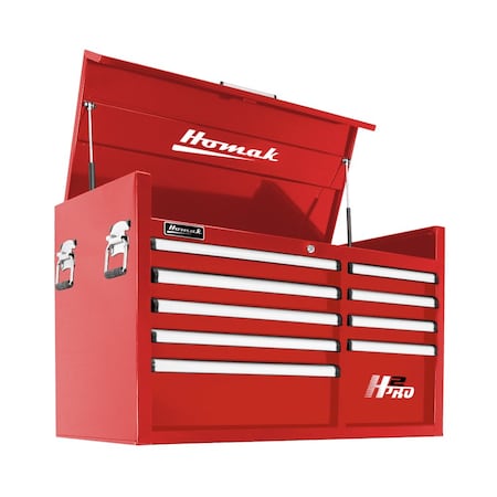 Homak 41in H2Pro Series 9 Drawer Top Chest - Red RD02041091